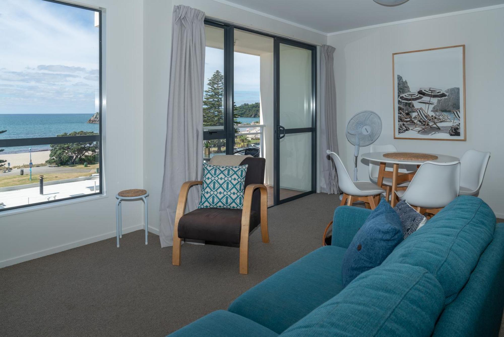 Ocean View Beach Escape - Top Floor Apartments, Mt Maunganui Base Mount Maunganui Exterior foto